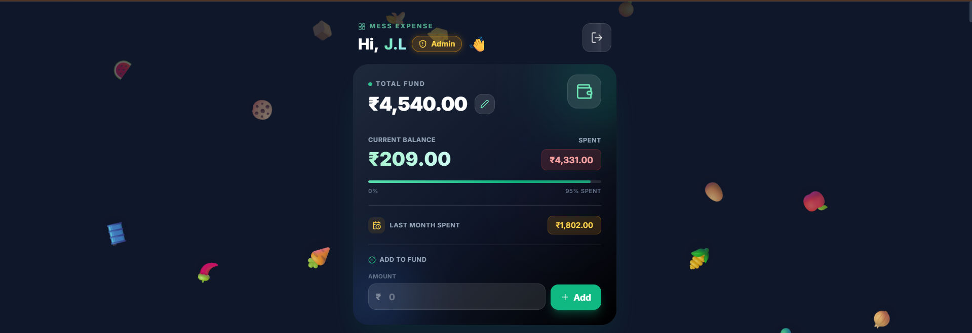 Mess Manager Preview